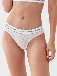 Guess Figi klasyczne Carrie O97E02 KBOE1 Biały. Białe figi Guess, z aplikacjami, z bawełny. Za 49,99 zł.