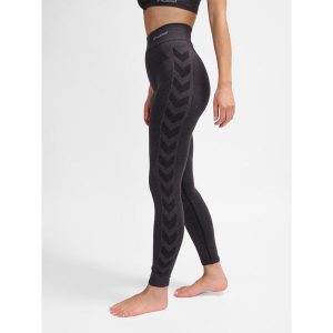 Damskie legginsy ze średnim stanem Hummel CI. Czarne legginsy Hummel, bez wzorów. Za 167,50 zł.