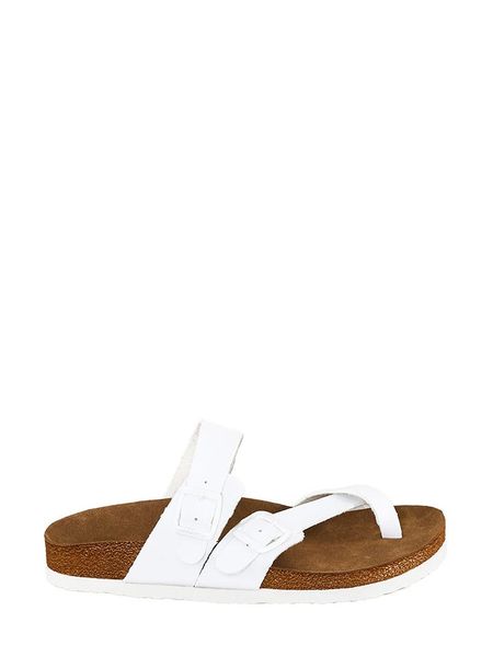 Moosefield Japonki w kolorze białym rozmiar: 37. Białe klapki Moosefield, bez wzorów, z otwartym noskiem, bez obcasa. Za 87,61 zł.