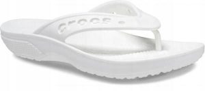 Japonki Dla Dorosłych Crocs Baya II Flip. Białe klapki Crocs, bez wzorów, z materiału, bez obcasa. Za 74,99 zł.