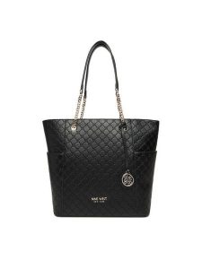 Nine West Torebka CEO-NEBRASKA-LDA8208A Czarny. Czarne shopper bag Nine West, bez wzorów, z materiału, bez dodatków. Za 269,99 zł.