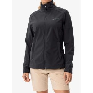 Kurtka softshell damska Vaude Hurricane Jacket IV. Czarne kurtki Vaude, bez wzorów, z softshellu, bez kaptura. Za 319,99 zł.