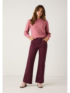 More & More Dżinsy - Flared fit - w kolorze bordowym rozmiar: 36. Czerwone jeansy More & More, bez wzorów, z podwyższonym stanem. Za 169,95 zł.