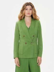 United Colors Of Benetton Marynarka 27OZDW025 Zielony Regular Fit. Zielone marynarki i żakiety United Colors of Benetton, bez wzorów, z wiskozy. Za 389,99 zł.