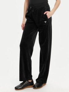 Guess Spodnie dresowe V3BB26 K0232 Czarny Regular Fit. Czarne spodnie dresowe Guess, xxs, z aplikacjami, z dresówki. Za 239,99 zł.