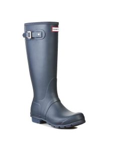 Hunter Kalosze Original Tall WFT1000RMA Granatowy. Niebieskie kalosze Hunter, bez wzorów, z kauczuku. Za 239,99 zł.
