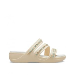 Klapki Dla Dorosłych Crocs Classic Platform Slide. Niebieskie klapki Crocs, bez wzorów, z materiału, bez obcasa. Za 139,99 zł.