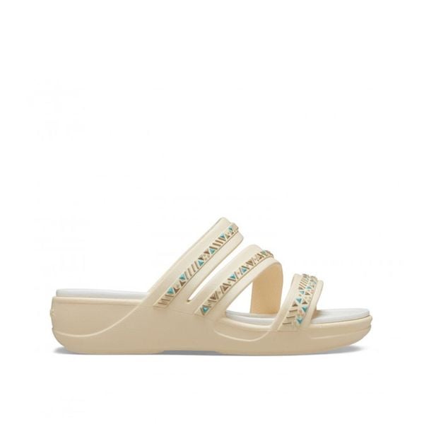 Klapki Dla Dorosłych Crocs Classic Platform Slide. Niebieskie klapki Crocs, bez wzorów, z materiału, bez obcasa. Za 139,99 zł.