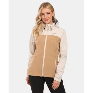 Damska kurtka softshell Kilpi RAVIA-W. Brązowe kurtki Kilpi, bez wzorów, z softshellu, bez kaptura. Za 473,69 zł.