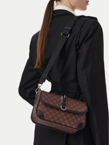 Nine West Torebka EO-TIMLESS CHIC-KY501 Brązowy. Brązowe torebki klasyczne Nine West, bez wzorów, ze skóry, bez dodatków. Za 249,99 zł.