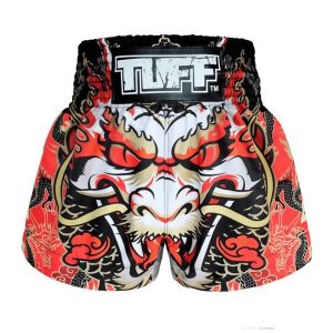 Spodenki treningowe TUFF Red Dragon. Czerwone szorty TUFF, bez wzorów, sportowe. Za 149,00 zł.