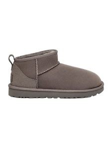 UGG Skórzane botki "Classic Ultra MIni" w kolorze lawendowym rozmiar: 41. Różowe botki Ugg, bez wzorów, z wełny, bez obcasa, bez zapięcia. Za 505,13 zł.