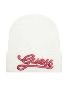 Guess Czapka AW5400 POL01 Écru. Czapki Guess, z aplikacjami, z wiskozy. Za 129,99 zł.