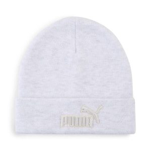 Czapka Essentials Elevated Heather Mid Crown PUMA. Białe czapki Puma, bez wzorów, z dzianiny, klasyczne. Za 109,00 zł.