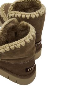 Mou Śniegowce MU.FW531002A Szary. Szare buty zimowe Mou, ze skóry, bez obcasa, bez zapięcia. Za 839,99 zł.