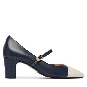 Czółenka HÖGL. Niebieskie czółenka HÖGL, bez wzorów, bez obcasa, bez zapięcia. Za 764,99 zł.