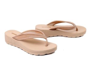 AZALEIA 19185 Angelica BM344 glitter pearly beige, klapki japonki damskie. Brązowe klapki Azaleia, bez wzorów, bez obcasa. Za 144,90 zł.