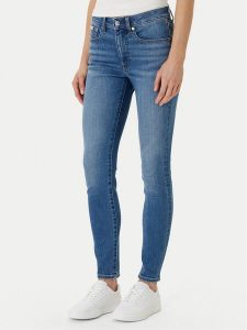 Calvin Klein Jeans Jeansy LV047F704G Niebieski Skinny Fit. Niebieskie jeansy Calvin Klein Jeans, bez wzorów, z bawełny. Za 409,99 zł.