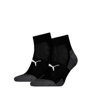 Skarpety PUMA Sport Cushioned Quarter 2 pary. Czarne skarpetki Puma, bez wzorów. Za 62,99 zł.