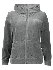 Puma Bluza "Essentials Plus Velour" w kolorze szarym rozmiar: S. Szare bluzy Puma, s, bez wzorów, bez kaptura. Za 153,71 zł.