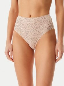 Chantelle Stringi Soft Stretch C11DA0 Beżowy. Brązowe stringi Chantelle, bez wzorów, z syntetyku. Za 99,99 zł.