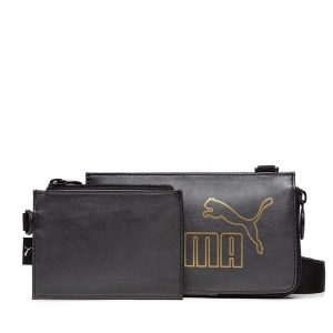 Torebka Puma. Czarne listonoszki Puma, bez wzorów, bez dodatków. Za 89,99 zł.