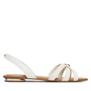 Sandały Aldo. Białe sandały ALDO, bez wzorów, bez obcasa, na płaskiej podeszwie, bez zapięcia. Za 249,99 zł.