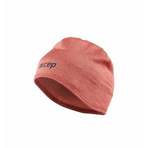 Czapka zimowa unisex odblaskowa termoaktywna z otworem na kucyk do biegania CEP. Fioletowe czapki CEP, bez wzorów, z elastanu, sportowe. Za 79,00 zł.