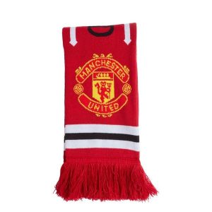 Szalik domowy Manchester United. Białe szaliki ADIDAS, bez wzorów, z dzianiny. Za 109,00 zł.