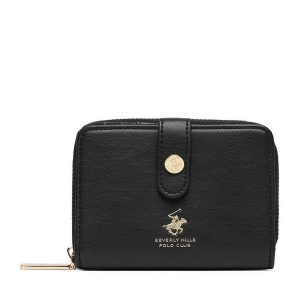 Portfel Beverly Hills Polo Club. Czarne portfele Beverly Hills Polo Club, bez wzorów. Za 79,99 zł.