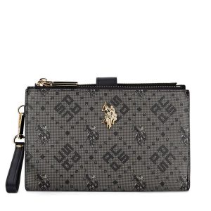 Portfel U.S. Polo Assn. Czarne portfele U.S. Polo Assn., bez wzorów. Za 199,99 zł.