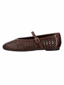 GANT Footwear Skórzane baleriny "Chadii" w kolorze brązowym z paskiem rozmiar: 38. Brązowe balerinki GANT Footwear, bez wzorów, bez obcasa, bez zapięcia. Za 487,72 zł.