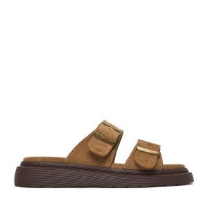 Klapki DeeZee. Brązowe klapki DeeZee, bez wzorów, bez obcasa. Za 139,99 zł.