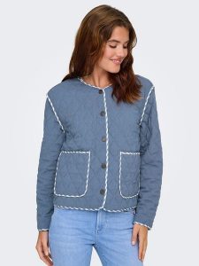 ONLY Dwustronna kurtka w kolorze niebieskoszarym rozmiar: XL. Niebieskie kurtki ONLY, xl, bez wzorów, bez kaptura. Za 174,84 zł.