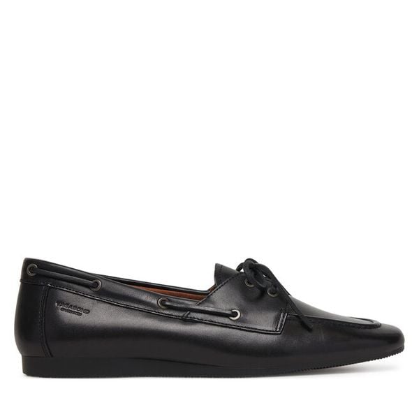 Półbuty Vagabond Shoemakers. Czarne półbuty Vagabond Shoemakers, bez wzorów, bez obcasa, na płaskiej podeszwie, bez zapięcia. Za 310,99 zł.