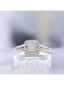 CARATELLI Złoty pierścionek "Rosie" z diamentami rozmiar: 58. Żółte pierścionki CARATELLI, z diamentem, złote. Za 2 035,99 zł.