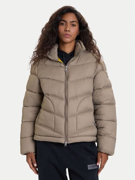 Napapijri Kurtka zimowa A-Ega NP0A88XD Szary Regular Fit. Szare kurtki Napapijri, na zimę, xs, bez wzorów, z syntetyku, bez kaptura. Za 519,99 zł.