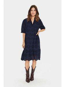 SAINT TROPEZ Sukienka w kolorze granatowym rozmiar: L. Niebieskie sukienki Saint Tropez, l, bez wzorów, z bawełny, bez kołnierzyka, bez ramiączek, midi. Za 166,10 zł.