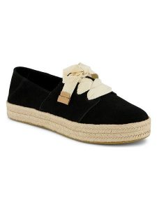 TOMS Skórzane espadryle w kolorze czarnym rozmiar: 38. Czarne espadryle Toms, bez wzorów, ze skóry, bez obcasa. Za 173,99 zł.