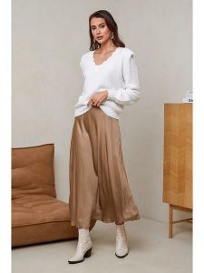 Soft Cashmere Sweter w kolorze kremowym rozmiar: 34/36. Brązowe swetry oversize Soft Cashmere, bez wzorów, z kaszmiru, bez ramiączek. Za 126,99 zł.