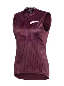 Protective Top kolarski w kolorze czerwonym rozmiar: 40. Czerwone topy Protective, bez wzorów, z materiału, bez kołnierzyka, bez ramiączek. Za 95,92 zł.