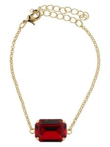 Otazu Pozłacana bransoletka z kryształem Swarovski rozmiar: onesize. Czerwone bransoletki Otazu, z kryształem, pozłacane. Za 126,99 zł.