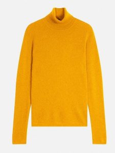 Perfect Cashmere Kaszmirowy golf "Ashley" w kolorze musztardowym rozmiar: S. Żółte golfy Perfect Cashmere, bez wzorów, z kaszmiru. Za 359,32 zł.