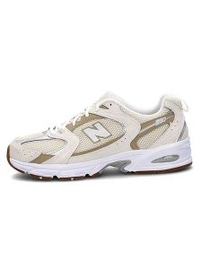 New Balance Sneakersy "MR530" w kolorze złoto-beżowym rozmiar: 39,5. Brązowe trampki New Balance, bez wzorów, z materiału, bez zapięcia. Za 340,88 zł.