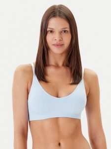 Hunkemöller Biustonosz top Dianne 302142 Błękitny. Niebieskie topy Hunkemöller, xl, bez wzorów, z syntetyku, bez kołnierzyka, bez ramiączek. Za 69,99 zł.