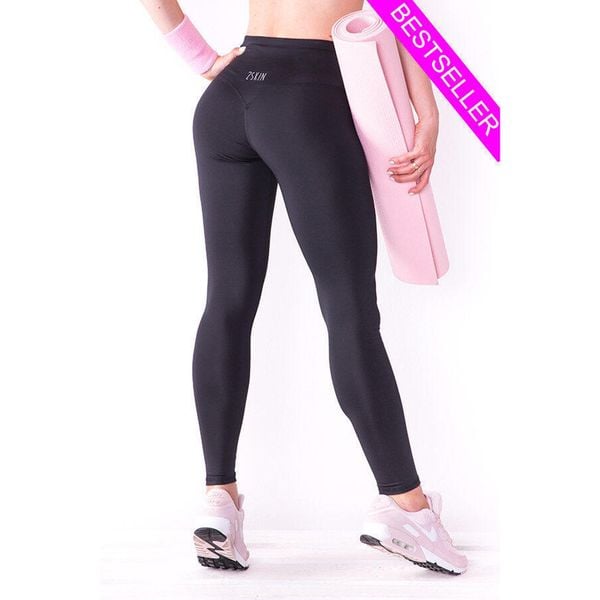Czarne legginsy sportowe damskie 2skin PUSH UP BLACK NIGHT. Czarne legginsy 2SkIN, bez wzorów, z elastanu. Za 199,00 zł.