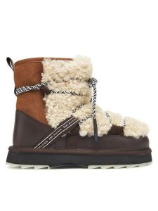 EMU Australia Śniegowce Blurred Teddy W13196 Brązowy. Brązowe buty zimowe EMU Australia, ze skóry, bez obcasa, bez zapięcia. Za 889,99 zł.