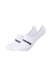 Skarpetki sportowe dla dorosłych 2PPK Mesh Ventilation Footies Socks. Białe skarpetki Skechers, bez wzorów, z bawełny. Za 29,99 zł.