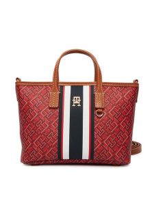 Tommy Hilfiger Torebka Th Monoplay Mini Tote Stripe Le AW0AW18389 Czerwony. Czerwone torebki klasyczne TOMMY HILFIGER, bez wzorów, ze skóry, bez dodatków. Za 649,99 zł.