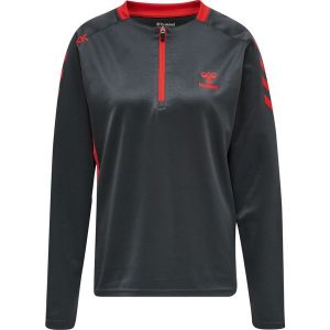 Bluza do piłki ręcznej damska 1/2 zip Hummel hml action. Brązowe bluzy Hummel, na jesień, l, bez wzorów, bez kaptura. Za 172,50 zł.